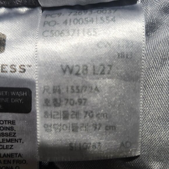 Levi’s Ribcage Straight Ankle Jeans Size 28W X 27L Black Button Fly - Picture 3 of 8